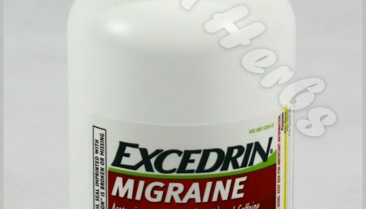 Excedrin Migraine 300 Caplets Acetaminophen Fresh Sealed Free Transport Exp:05/2022