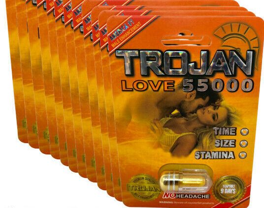 12x Trojan Love 55000 Male Sexual Enhancement Supplement Guaranteed