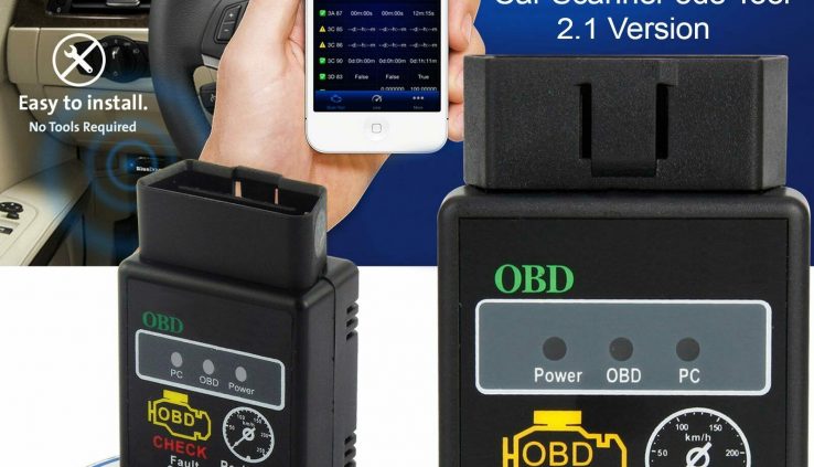 Bluetooth OBD2 Vehicle Scanner Reader Car ELM327 Android Diagnostic Instrument US