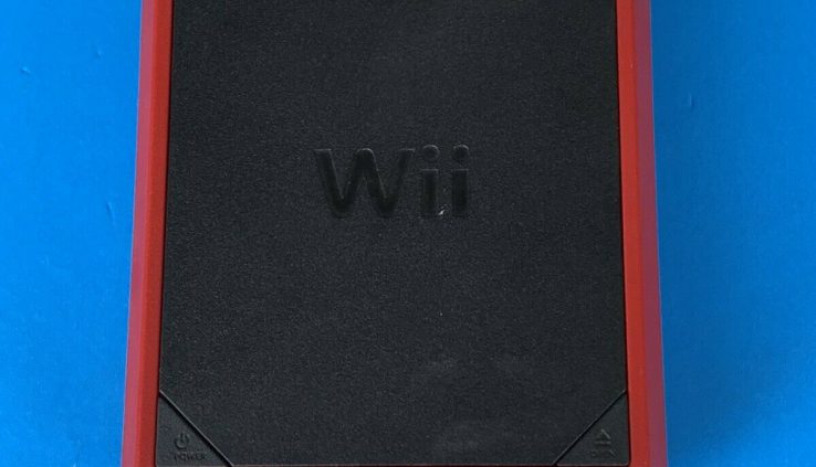 Nintendo Wii Mini Red & Shaded Console Alternative Machine Entirely Examined & Cleaned