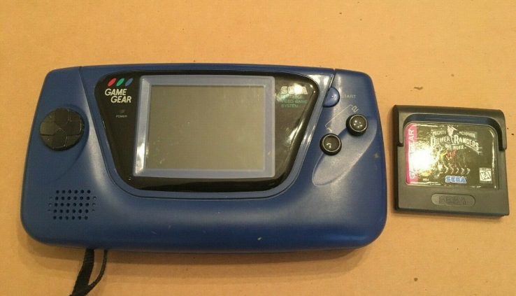 Sega Game Gear Handheld Console Blue with Vitality Rangers “The Movie” Game
