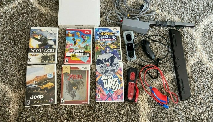 Nintendo Wii White Modded Console + Homebrew channel + 7 Games