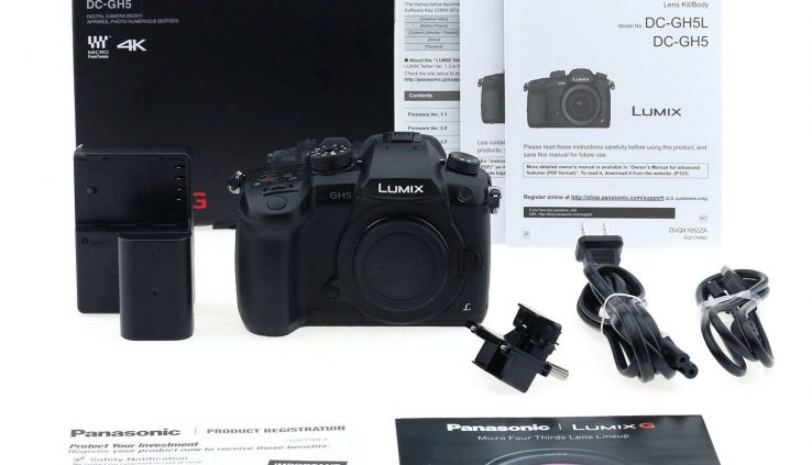 Panasonic LUMIX DC-GH5 Micro 4/3s Digital Digicam Body – Sunless (Launch Box #202888