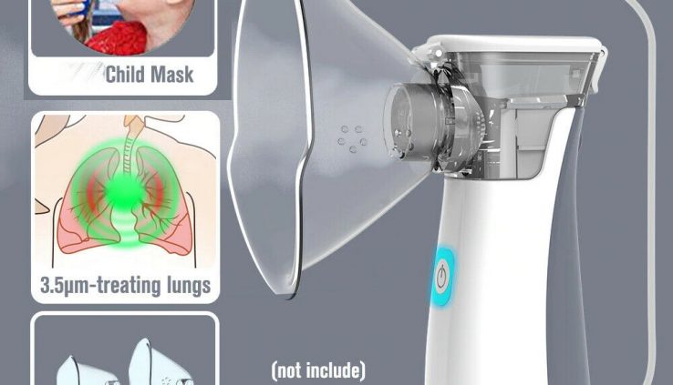 Transportable Ultrasonic Mini Nebulizer Inhaler Machine Adolescents Grownup Kids Handheld