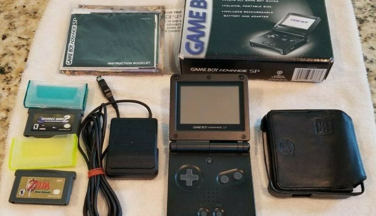 Nintendo Gameboy Approach SP AGS-001 GBA – Stunning Musty Complete in Box Extras