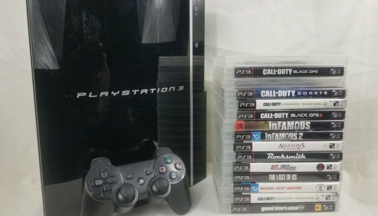 Sony Playstation3 80 GB Backwards Compatible *TESTED* (CECHL01) PS3 Game Lot