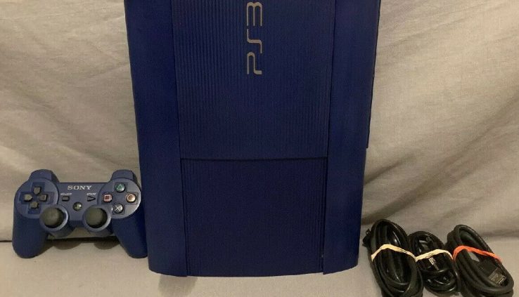 Sony Playstation3 Huge Slim 250gb Console Azurite Blue PS3 System Full