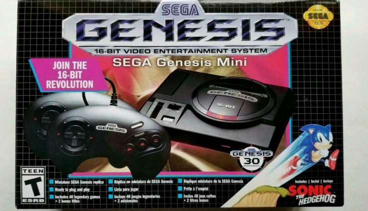 Sega Genesis Mini 16-bit Console; 42 Pre-Loaded Video games; thirtieth Anniversary