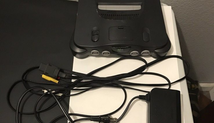 Nintendo N64 Console And Cords Completely Tested Works (Energy Button Sticks A Runt)