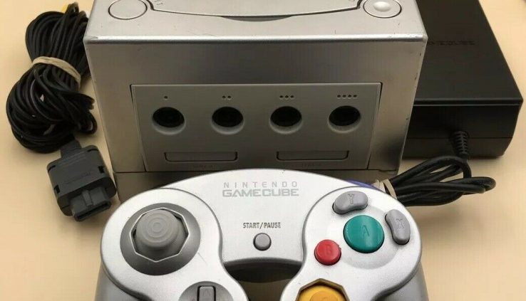 Nintendo GameCube Restricted Version Platinum Console (NTSC) DOL-001 Examined! Works!
