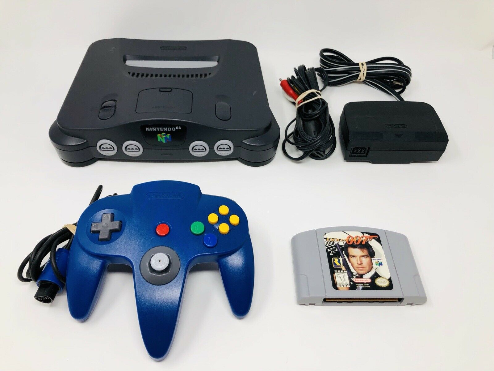 Nintendo 64 Sport Console System Bundle N64 W/ Goldeneye 007 James Bond ...