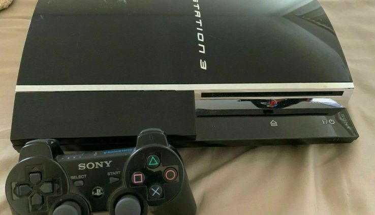 SONY PLAYSTATION 3 PS3 60GB CECH-A01 BACKWARDS COMPATIBLE PS1 PS2 PS3 VG RARE