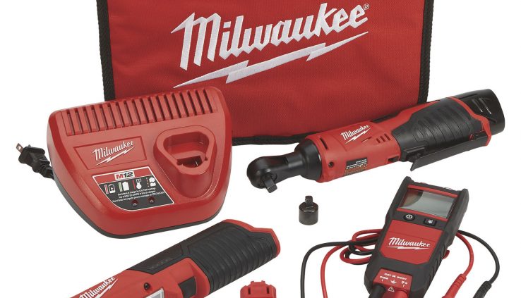 Milwaukee M12 Cordless Car Ratchet Kit-3/8in. Ratchet #2457-21NTE