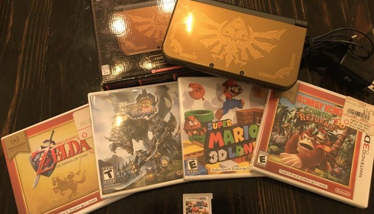 Fresh Nintendo 3DS XL Hyrule Version Twin IPS Monitors With Video games