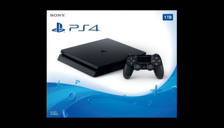 Sony PlayStation 4 Slim 1TB Console – Jet Black with 3 games