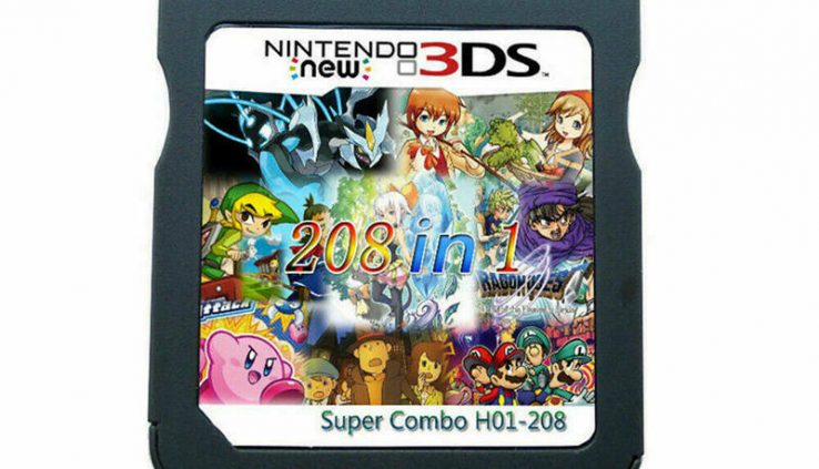 208 in1 Video games Cartridge Multicart For Nintendo DS NDS NDSL NDSI 2DS 3DS US Inventory