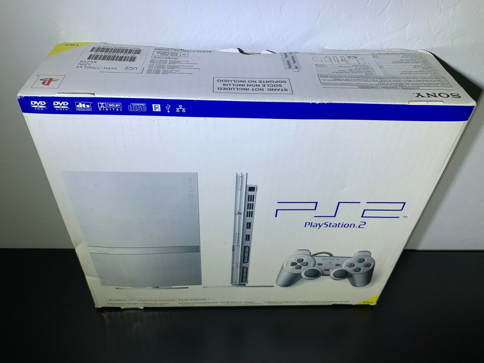 Value Fresh Sony PlayStation 2 Slim PS2 Satin Silver Console on 