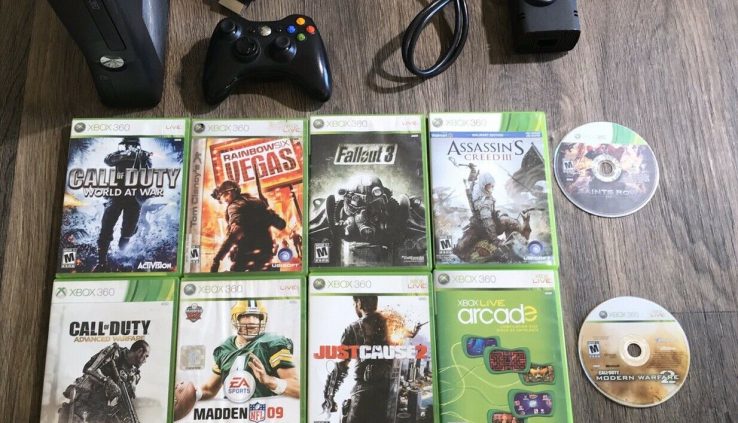 Xbox 360 With 15 Video games And Controller