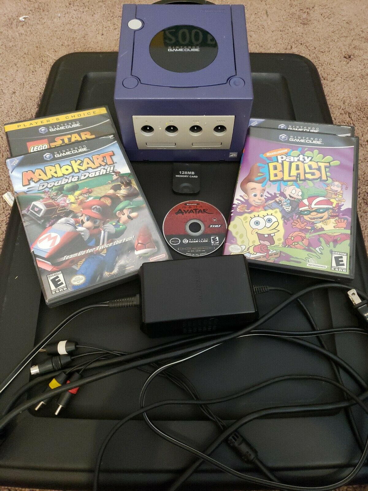 Nintendo gamecube lot 5 games memory card NO CONTROLLERS.