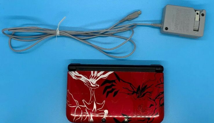 Nintendo 3DS XL – Pokemon Y (Crimson) – Handheld Plot – (Preowned) -(with Charger)