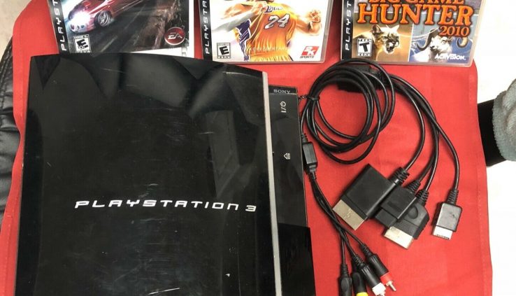 Sony Playstation3 Tubby Console with cables & (3) Game Cartridges