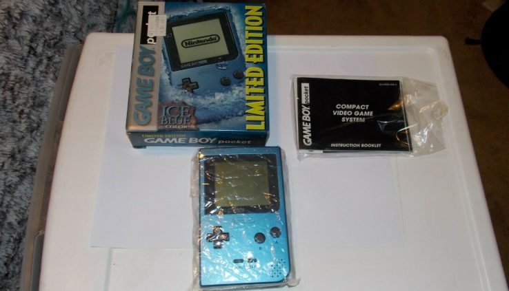 NINTENDO  GAME BOY POCKET ICE BLUE  HANDHELD SYSTEM