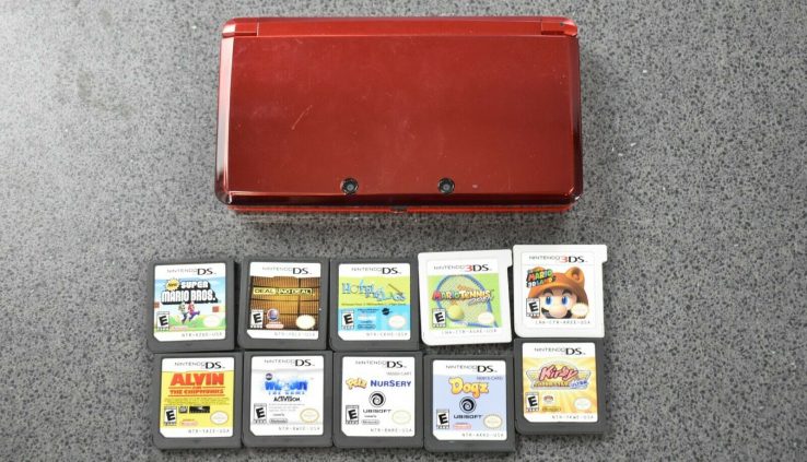 Nintendo DS in Darkish Pink with 10 games- SEE PHOTOS!