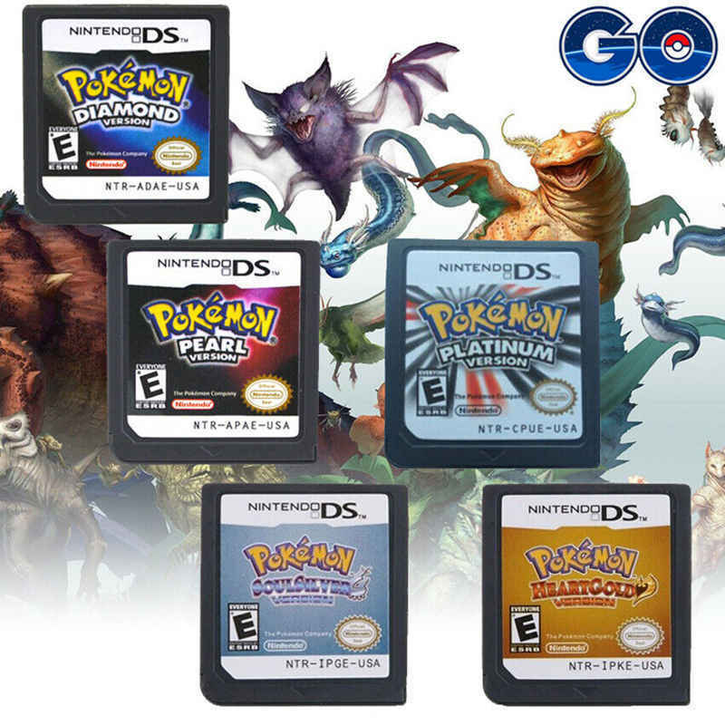 Pokemon Games Cards Platinum Diamond SoulSilver HeartGold For Nintendo