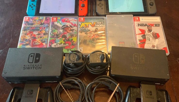 Nintendo Switch MEGA Bundle With TWO 32GB Consoles And 5 Games.