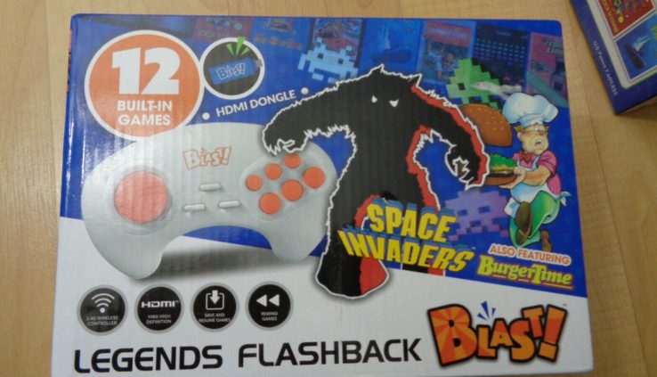 LEGENDS FLASHBACK BLAST SPACE INVADERS ~ HDMI DONGLE ~ 12 BUILT-IN GAMES