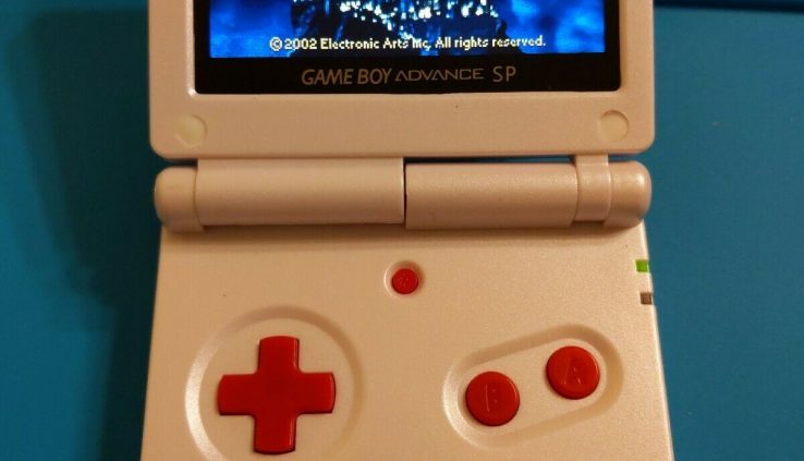 Game Boy Attain GBA SP IPS MOD Machine 6 Stage Brightness crimson pearl w/ game