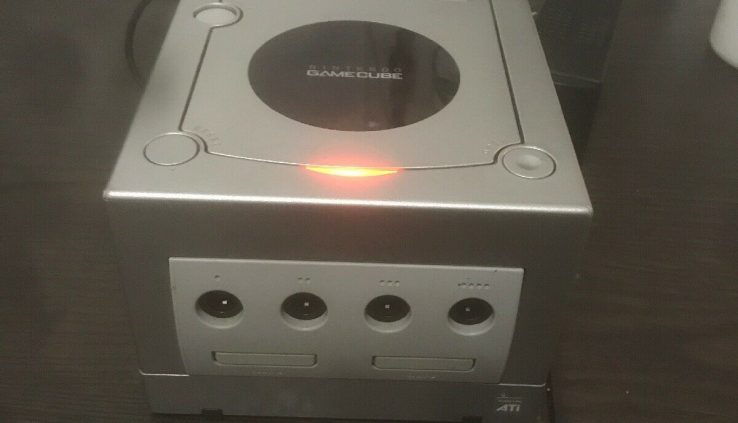 Nintendo GameCube Console Only Model DOL-001 Silver w/ Energy Cord And Av Cable