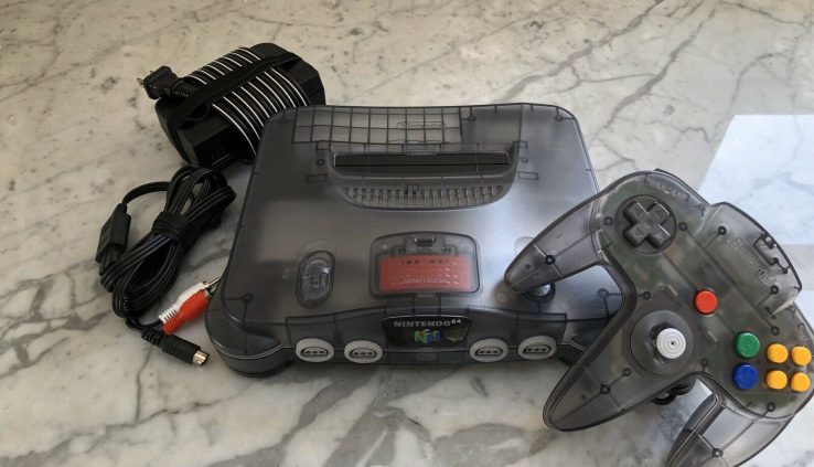 Nintendo 64 Funtastic Smoke Grey Console With Matching Controller