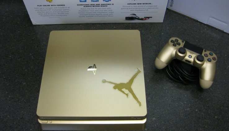 Sony CUH-2015B Gold Slim PS4 1TB Recreation Console with PS4 Gold Wi-fi Controller