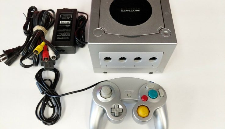 Nintendo GameCube Platinum Silver Console Machine Examined Free Rapid Initiating