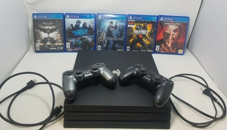 L@@k– PS4 PRO 1TB COMPLETE w/ 2 Controllers And 5 Games Free Ship!