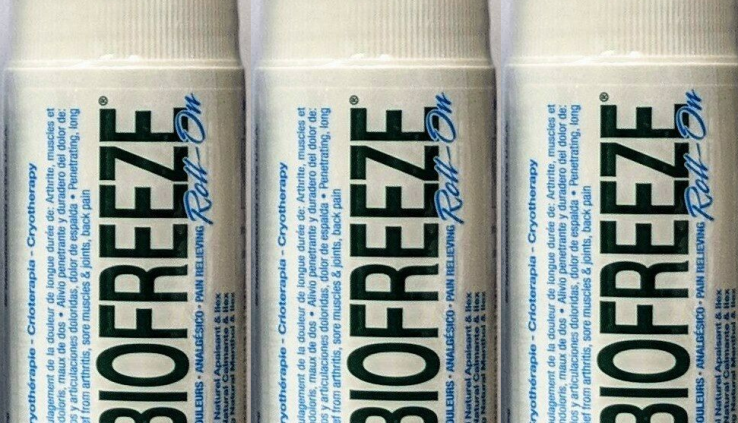 Biofreeze 3 ouncesRoll On Gel – EU Packaging 3.5% Menthol 3 PACK