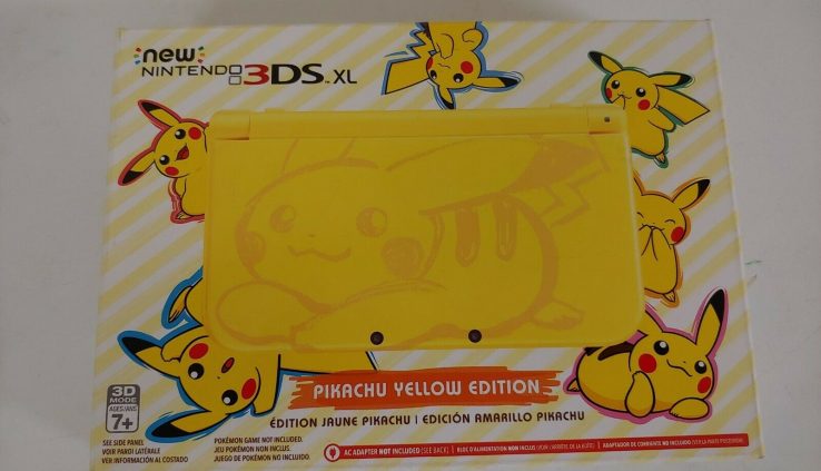 Label Recent Nintendo 3DS XL Console Pikachu Yellow Model