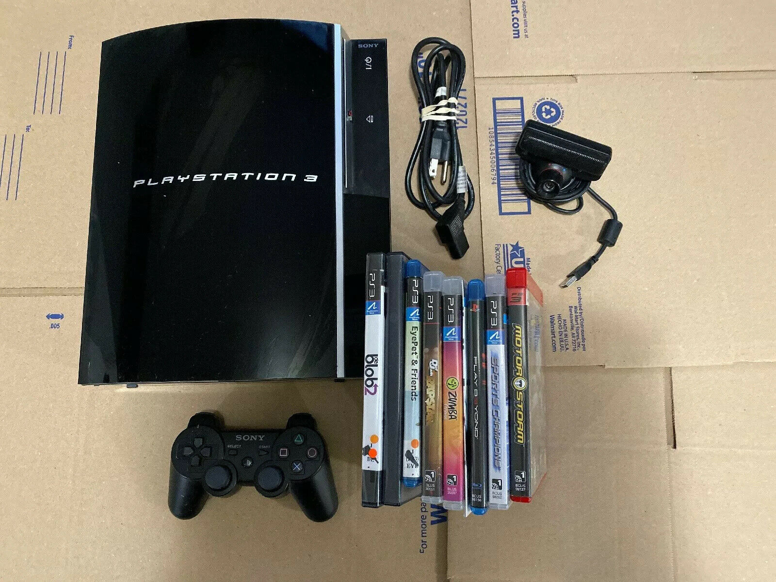 Sony Ps3 PS3 CECHK01 80GB Console + Controller + Video games