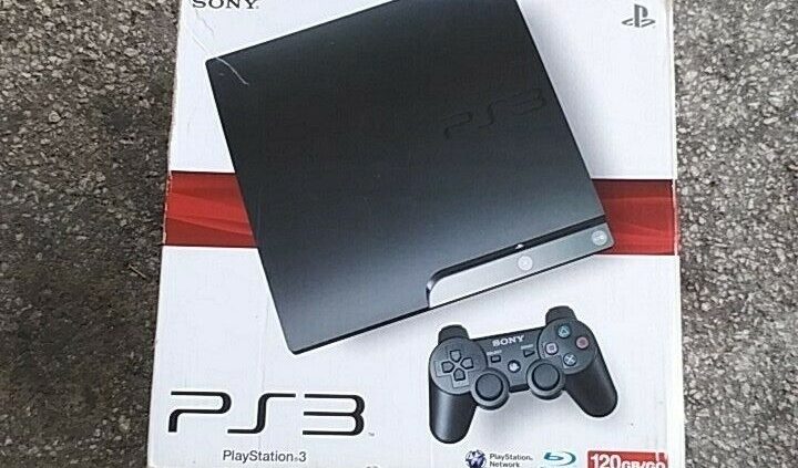 BOX ONLY PS3 Sony PlayStation 3 Slim 120GB Charcoal Dusky NO CONSOLE