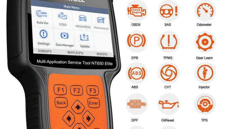 FOXWELL NT650 OBD2 Code Reader ABS Airbag SAS EPB Oil DPF TPMS TPS Reset Scanner