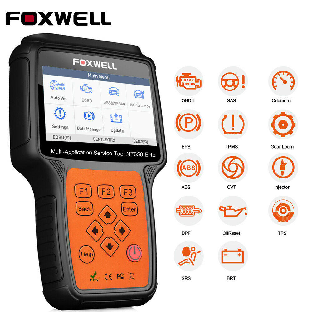 foxwell abs airbag sas reset obd2 code reader scanner diagnostic tool
