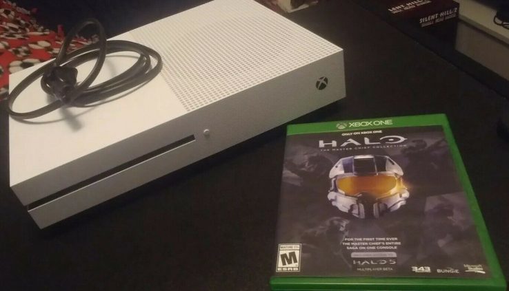 Microsoft Xbox One S 500GB White Console Absolute most realistic With Halo Grasp Chief Series