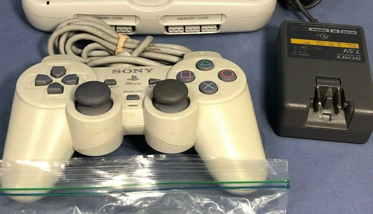 Outmoded Sony PlaystationOne Console with Controller/Cables/3 Reminiscence Cards