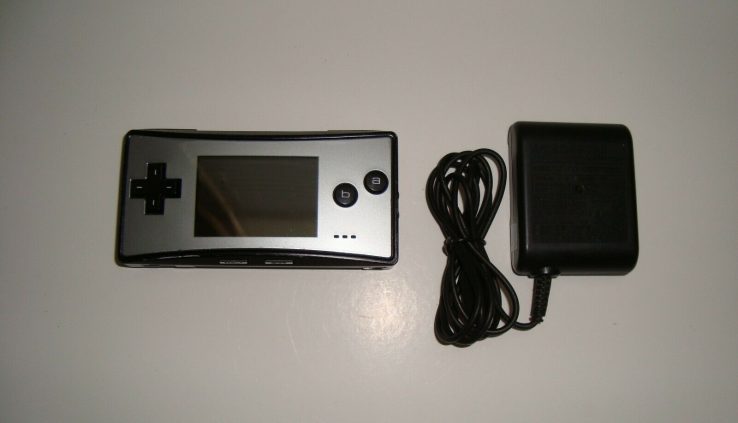 Nintendo Game Boy Micro Silver OXY-001 Tested Works Immense + Charger