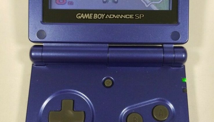 Nintendo Game Boy Advance, GBA SP Cobalt Blue Machine AGS-001 NICE WORKS GREAT!!!