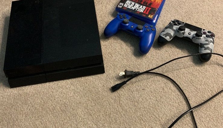 500GB Sony PS4 2 controllers + Crimson Tedious Redemption 2 and 2k19 all cords incorporated
