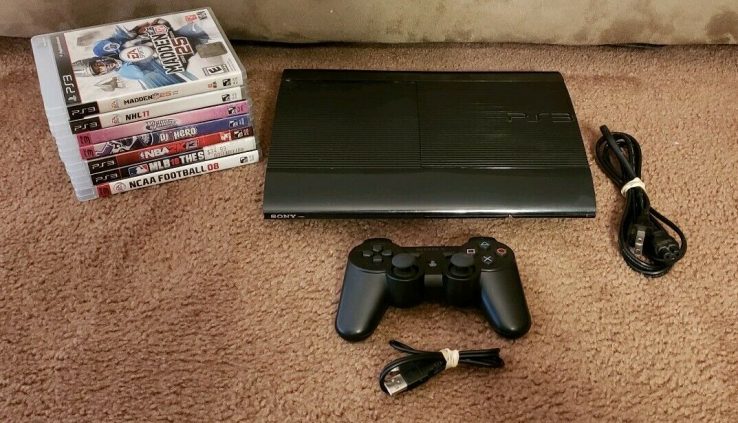 Sony Playstation3 Astronomical Slim 250GB PS3 Bundle Controller & 7 Games CECH-4001B