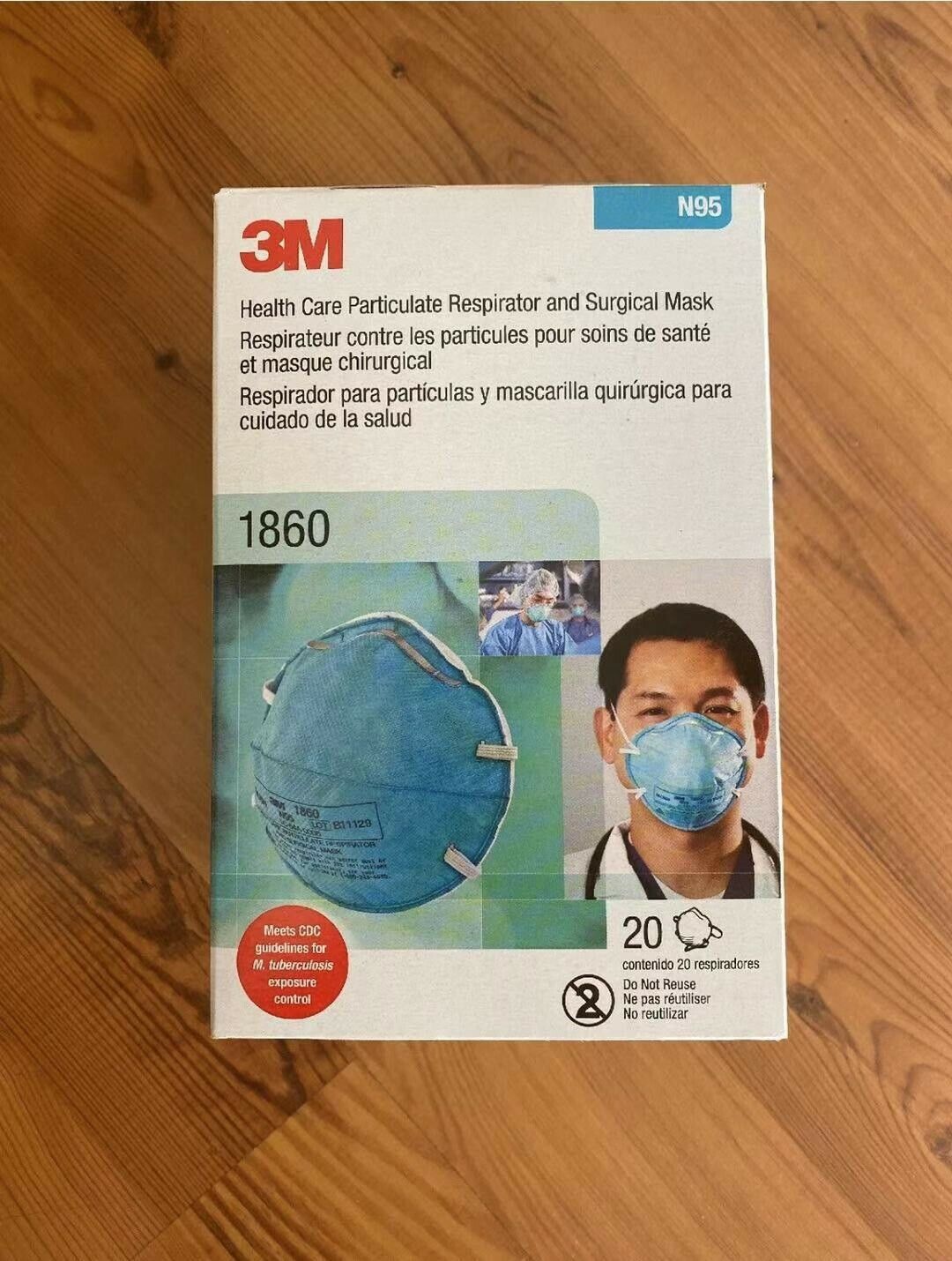 3M N95 1860 Health Care Particulate Respirator And Surgical Mask Exp 01