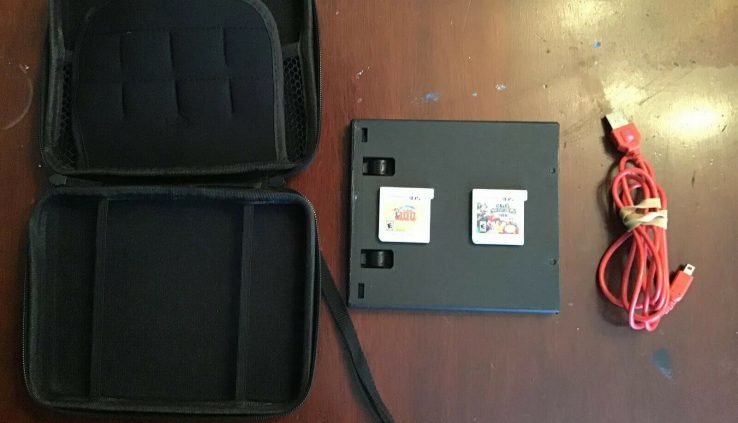 Mudder 2ds Case With 2 Games and Portable Charging Cable And Recreation Case